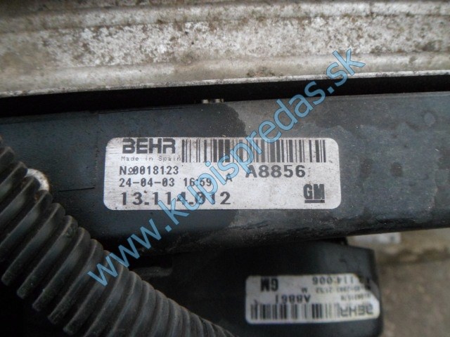 komplet chladiče na opel combo 1,7dti, 